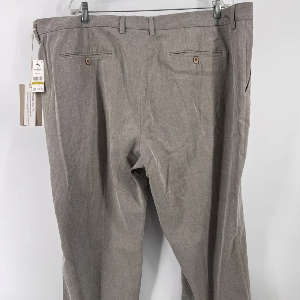 Tommy Bahama Havana Herringbone Pants Mens 44x34 Grey Silk Blend T122328 NEW